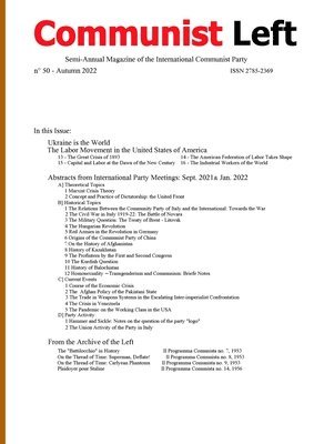 International Communist Party - Communist Left Magazine #50, Häftad