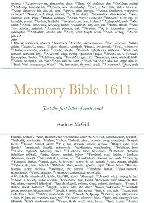 Andrew McGill, Andrew Mcgill - Memory Bible 1611, Häftad