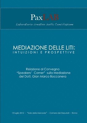 bokomslag Mediazione Delle Liti: Intuizioni E Prospettive