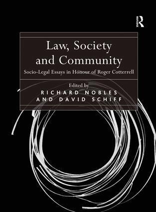 Richard Nobles, David Schiff - Law, Society and Community, Inbunden