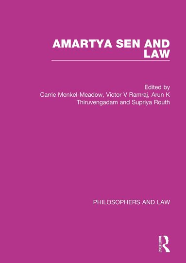 Carrie Menkel-Meadow, Victor V Ramraj, Arun K Thiruvengadam, Supriya Routh - Amartya Sen and Law, Inbunden