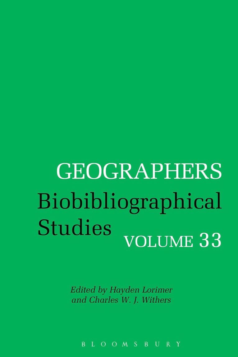 Hayden Lorimer, Hayden Lorimer, Charles W. J. Withers - Geographers, Inbunden