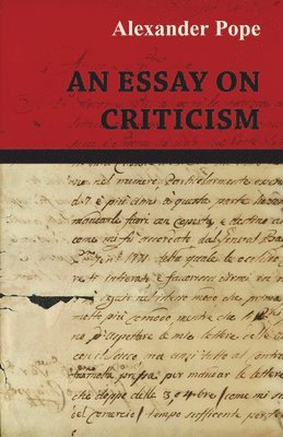 An Essay on Criticism 1