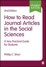 Phillip C. Shon - How to Read Journal Articles in the Social Sciences, Inbunden