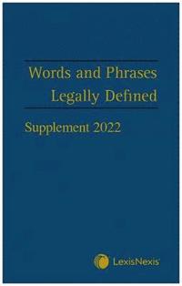 bokomslag Words and Phrases Legally Defined 2022 Supplement