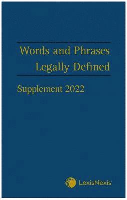 Words and Phrases Legally Defined 2022 Supplement 1