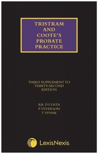 bokomslag Tristram and Coote's Probate Practice Third Supplement to the 32nd edition