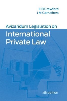 bokomslag Avizandum Legislation on International Private Law