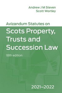 bokomslag Avizandum Statutes on the Scots Law of Property, Trusts & Succession