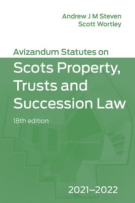 bokomslag Avizandum Statutes on the Scots Law of Property, Trusts & Succession