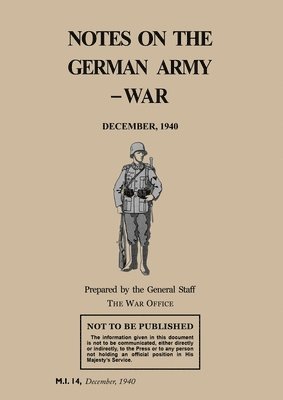 bokomslag Notes on the German Army-War