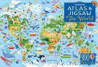 bokomslag Usborne Atlas and Jigsaw The World