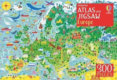 bokomslag Usborne Atlas and Jigsaw Europe