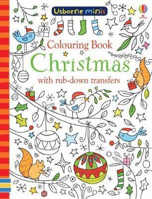Colouring Book Christmas with Rub-Down Transfers x5 Pack