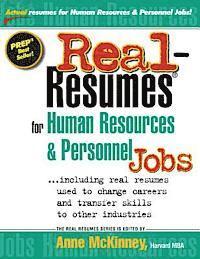 Real-Resumes for Human Resources & Personnel Jobs 1