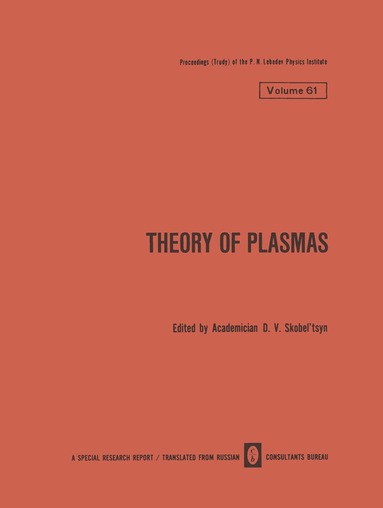 bokomslag Theory of Plasmas