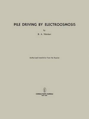 bokomslag Pile Driving by Electroosmosis