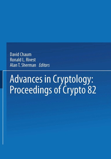 David Chaum - Advances in Cryptology, Häftad