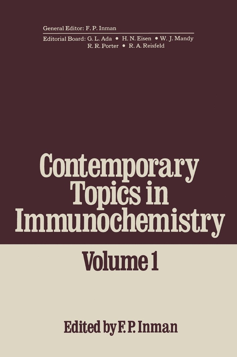 F. Inman - Contemporary Topics in Immunochemistry, Häftad
