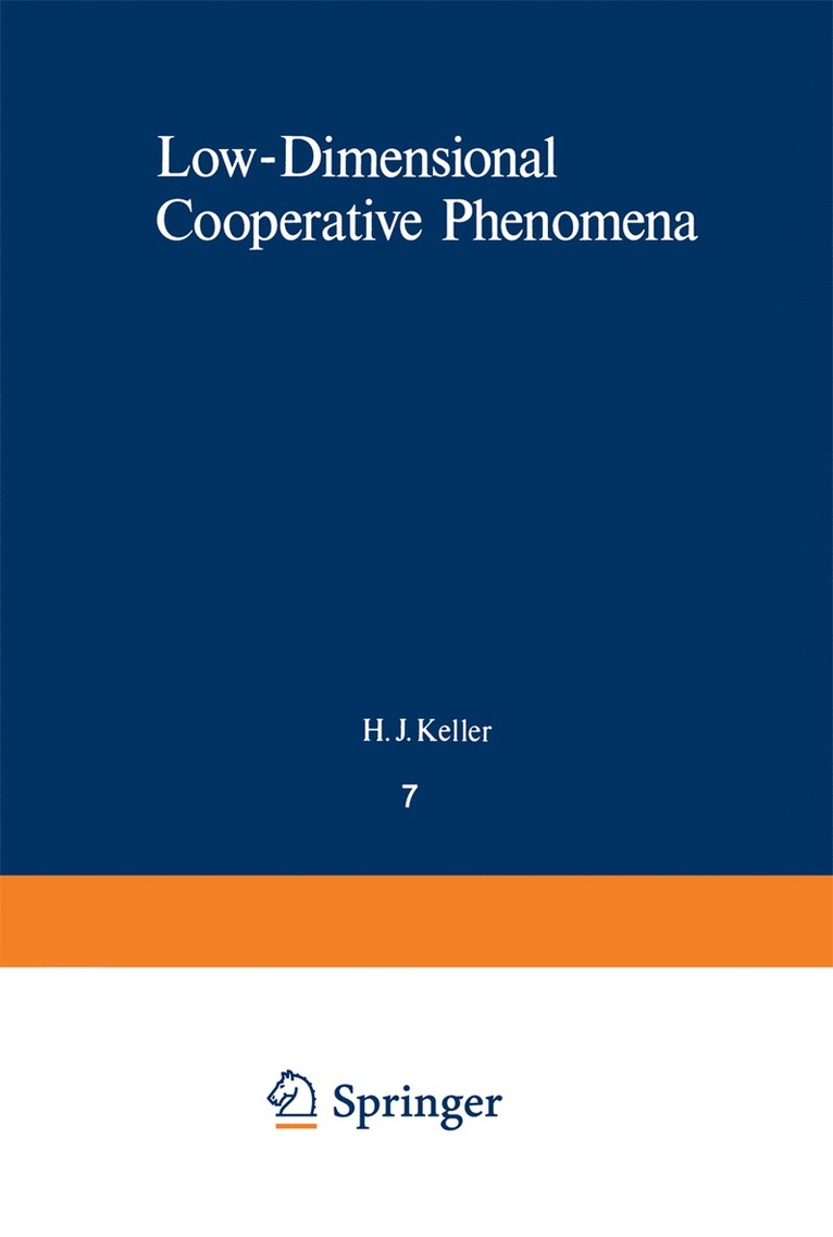 Low-Dimensional Cooperative Phenomena 1