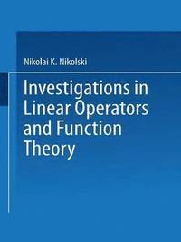 bokomslag Investigations in Linear Operators and Function Theory