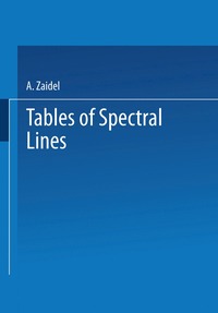 bokomslag Tables of Spectral Lines