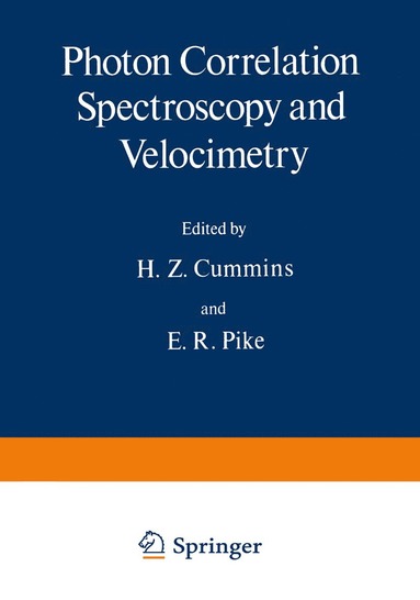 bokomslag Photon Correlation Spectroscopy and Velocimetry