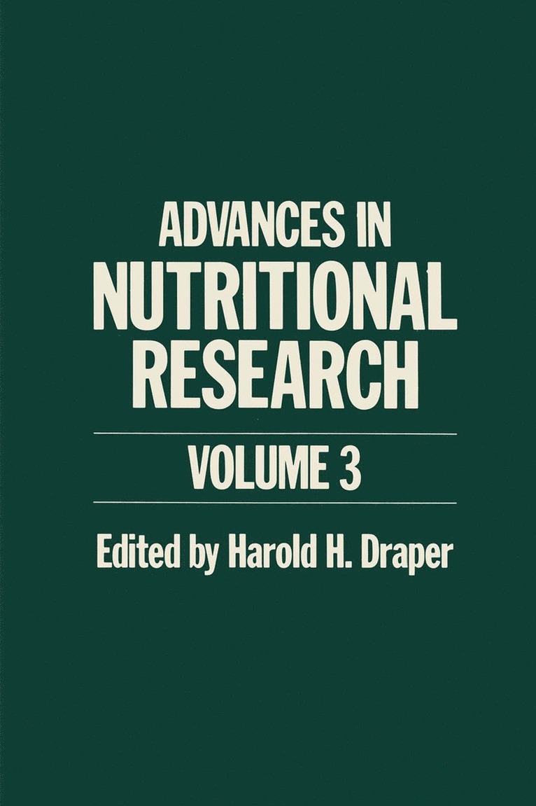H. Draper - Advances in Nutritional Research, Häftad