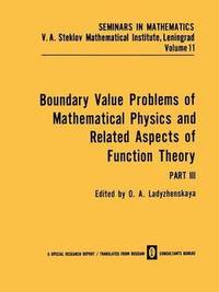 bokomslag Boundary Value Problems of Mathematical Physics and Related Aspects of Function Theory