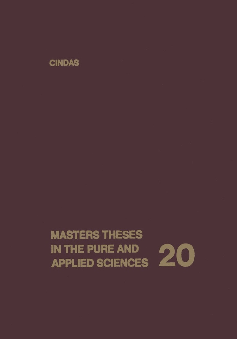 Wade H. Shafer - Masters Theses in the Pure and Applied Sciences, Häftad