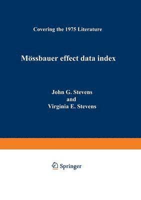 bokomslag Mssbauer Effect Data Index