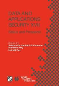 bokomslag Data and Applications Security XVII
