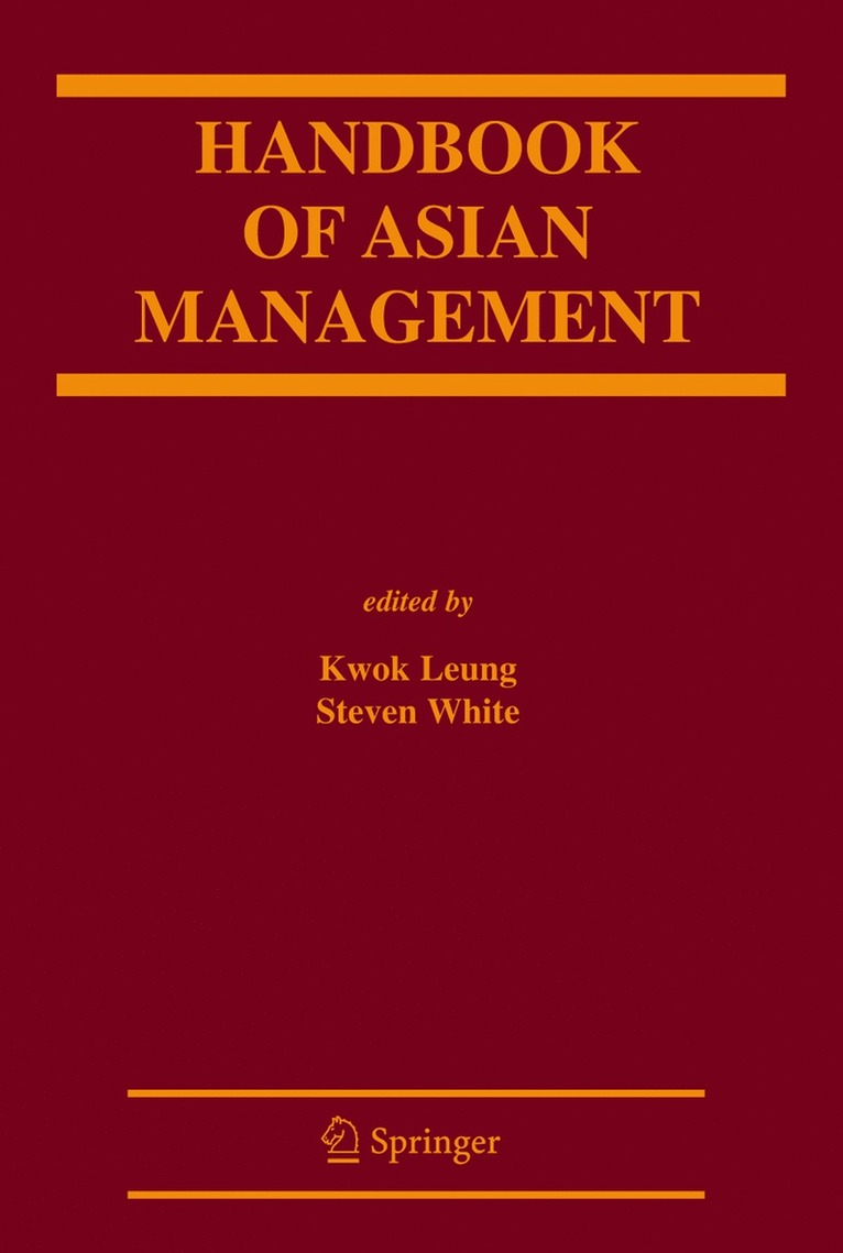 Kwok Leung, Steven White - Handbook of Asian Management, Häftad