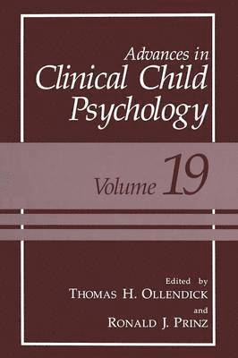 bokomslag Advances in Clinical Child Psychology