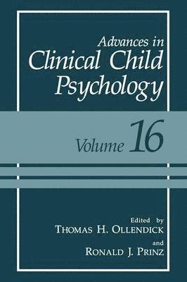 bokomslag Advances in Clinical Child Psychology