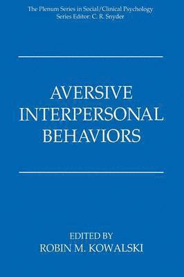 bokomslag Aversive Interpersonal Behaviors