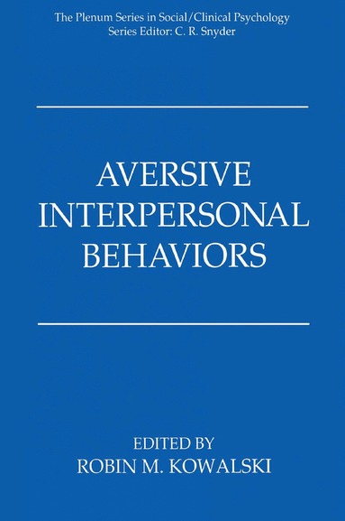 bokomslag Aversive Interpersonal Behaviors
