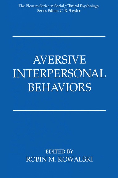 bokomslag Aversive Interpersonal Behaviors