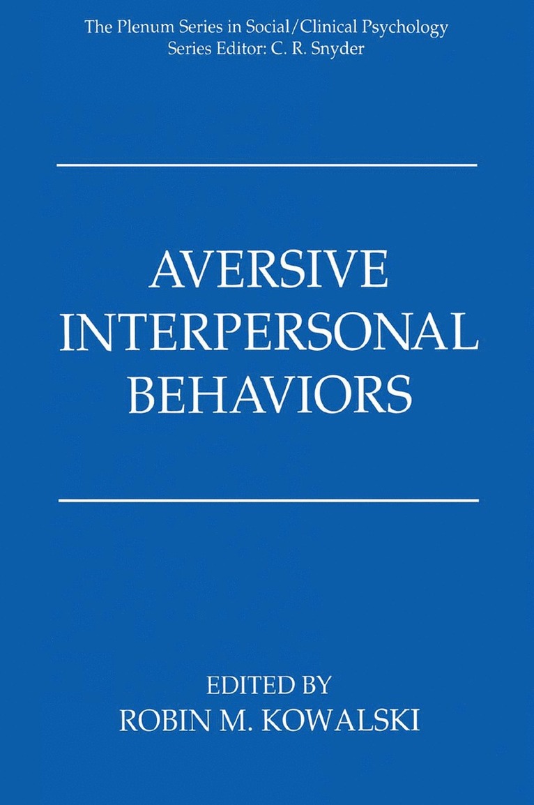 Aversive Interpersonal Behaviors 1