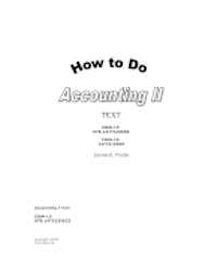 bokomslag How to Do Accounting II Text