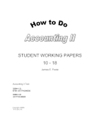 James E. Foote - How to Do Accounting II Student Working Papers, Häftad