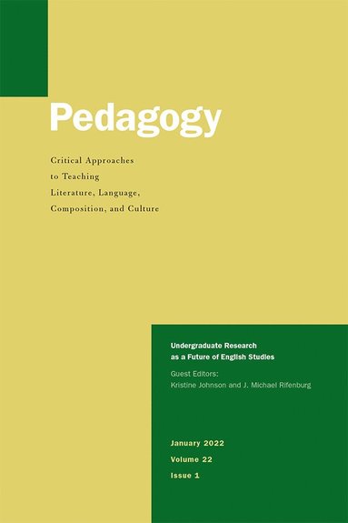 bokomslag Undergraduate Research As a Future of English Studies