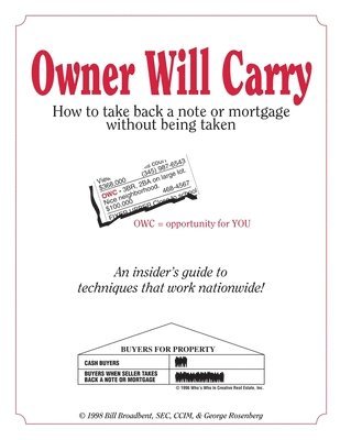 bokomslag Owner Will Carry: How to Take Back a Note Without Being Taken