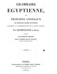 bokomslag Grammaire Egyptienne: The foundation of Egyptology in its original form.