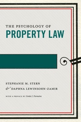 bokomslag The Psychology of Property Law