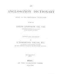 An Anglo-Saxon Dictionary 1