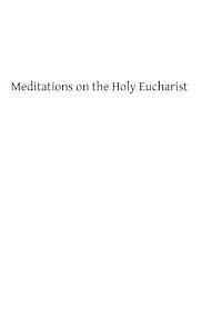 Meditations on the Holy Eucharist 1