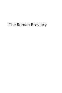 The Roman Breviary: Its Sources and History 1