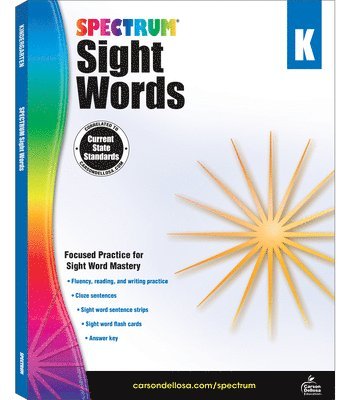 bokomslag Spectrum Sight Words Grade K