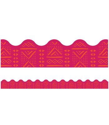 bokomslag One World Pink Batik Scalloped Borders